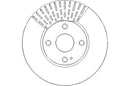 Disctech Brake Disc - Fits Citroën, Mazda - ABD3336 - Front Axle