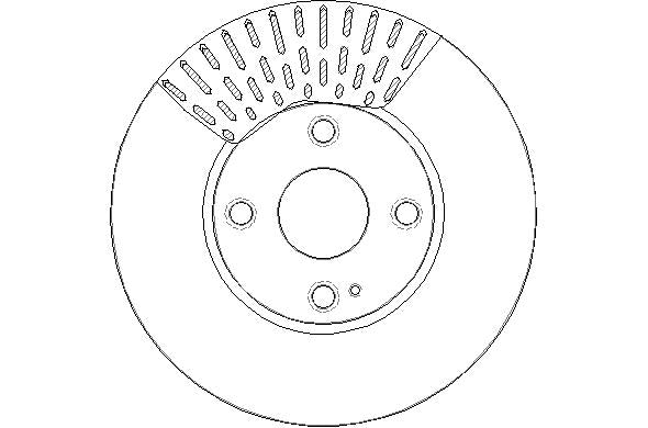 Disctech Brake Disc - Fits Citroën, Mazda - ABD3336 - Front Axle