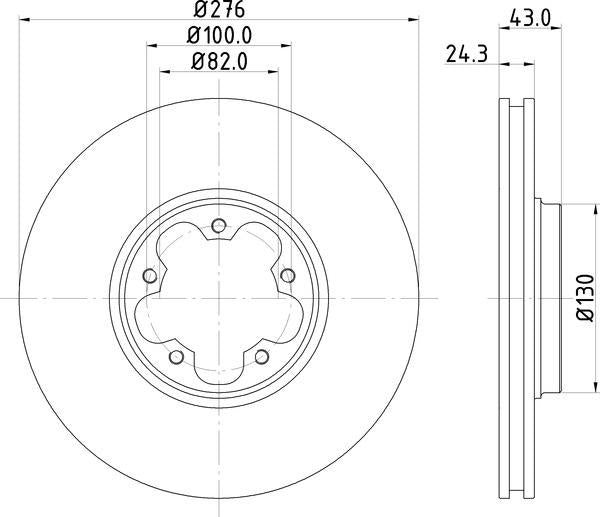 Mintex Brake Discs fits -Ford S262:5 MDC1527C (also fits other vehicles)