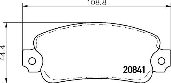 Mintex Brake Pad Set fits -Fiat Lancia MDB1088 (also fits other vehicles)