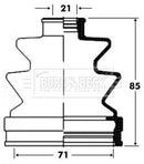 Borg & Beck Cv Joint Boot Kit Part No -BCB2847