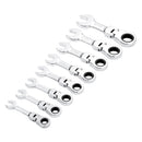 Draper 8Pc Stubby Flex Ract. Spanner - 27982