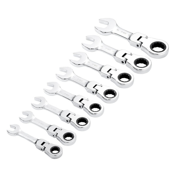 Draper 8Pc Stubby Flex Ract. Spanner - 27982