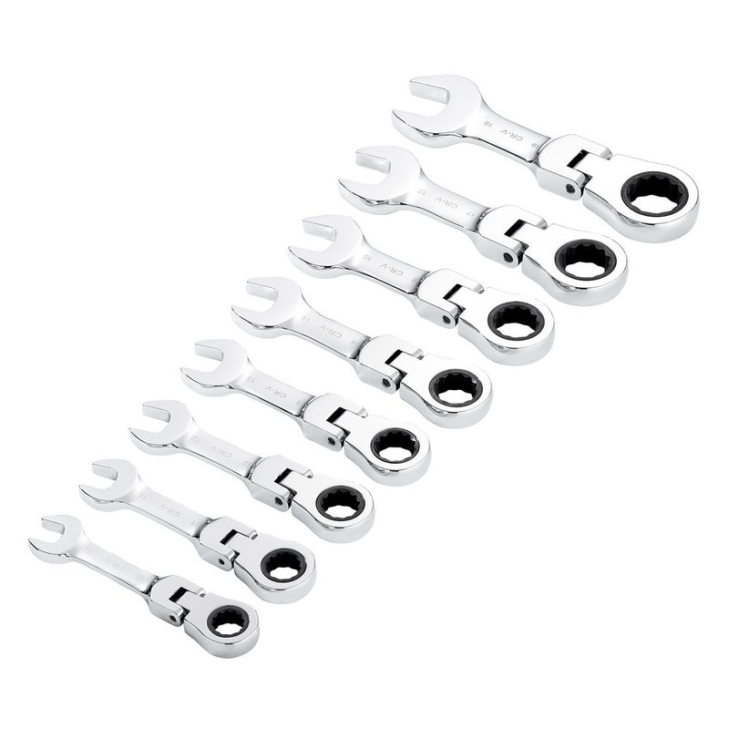 Draper 8Pc Stubby Flex Ract. Spanner - 27982