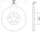 Mintex Brake Discs fits -Lancia V281:5 MDC1220 (also fits other vehicles)