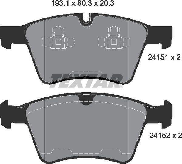 Textar Brake Pad Set - 2415101