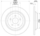 Mintex Brake Discs fits -Ford S253:4 MDC2808C (also fits other vehicles)