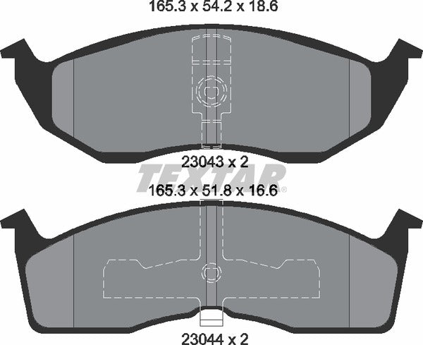 Textar Brake Pad Set - 2304301