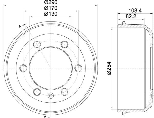 Mintex Brake Drum (Single) fits -bodies LTI MBD039 (also fits other vehicles)