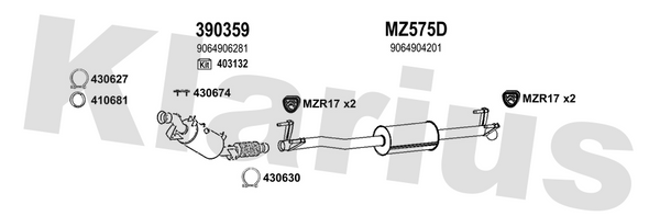 Klarius 390359 - Catalyst & Dpf Combined  - Fits Mercedes Sprinter 2.1CDi