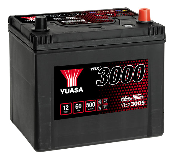 Yuasa YBX3005 - 3005 SMF Car Battery - 4 Year Warranty