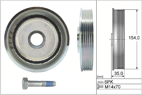 INA Belt Pulley Set Crankshaft Part No - 544011220