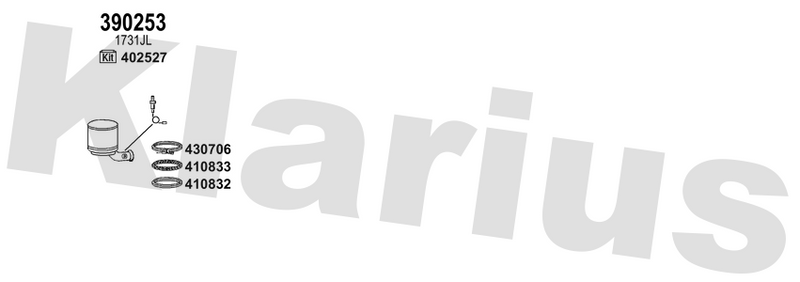 Klarius 390253 - Diesel Particulate Filter  - Fits Peugeot 206 1.6HDi