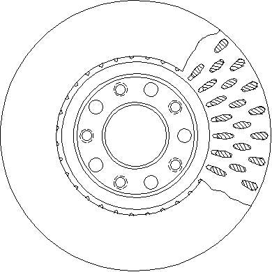 Disctech Brake Disc - Fits Alfa romeo, Mercedes-benz - ABD3821 - Front Axle