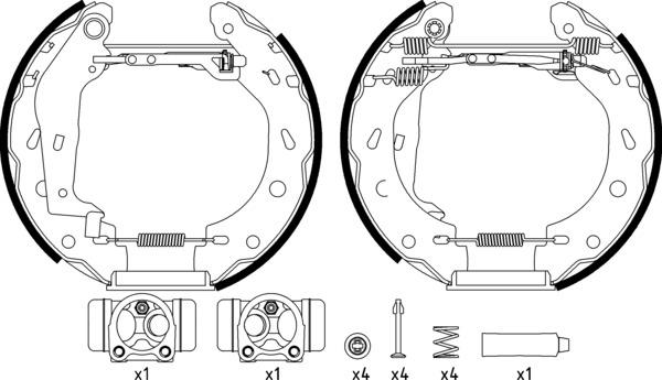 Mintex Brake Shoe Kits fits -Smart MSP233 (also fits other vehicles)