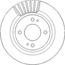Disctech Brake Disc - Fits Mitsubishi, Ssangyong - ABD3420 - Front Axle