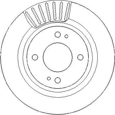 Disctech Brake Disc - Fits Mitsubishi, Ssangyong - ABD3420 - Front Axle