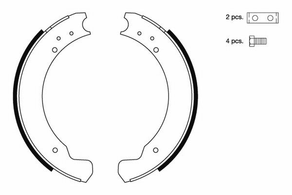 Mintex Brake Shoes fits -Land Rover MGR51 (also fits other vehicles)