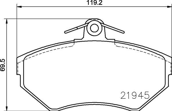 Mintex Brake Pad Set fits -Audi VW MDB1919 (also fits other vehicles)