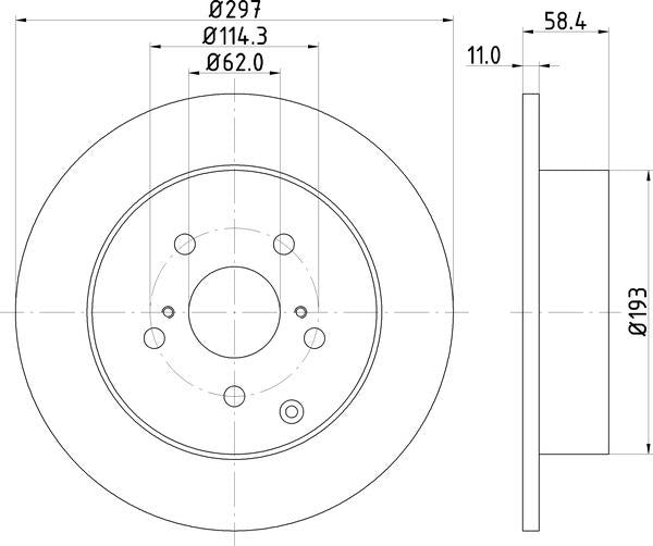 Mintex Brake Discs fits -Toyota S292:5 MDC2183 (also fits other vehicles)