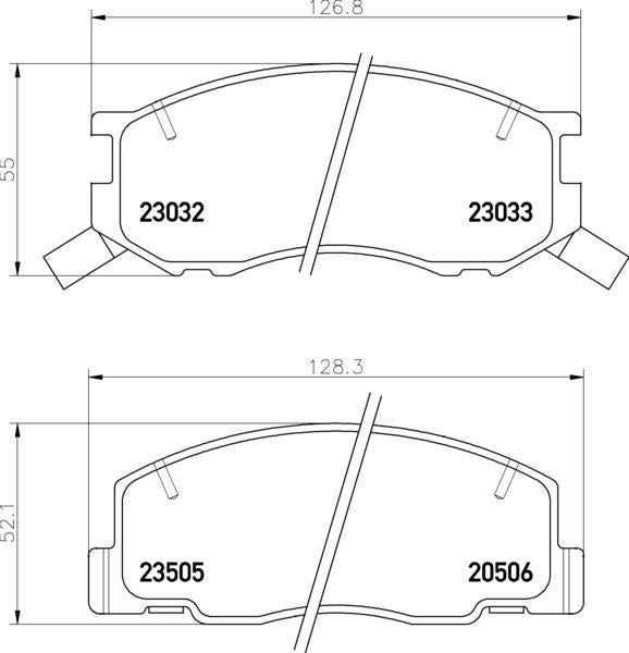 Mintex Brake Pad Set fits -Daihatsu Toyota MDB1909 (also fits other vehicles)