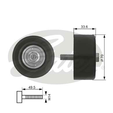 Gates DriveAlign Idler Pulley - T36174