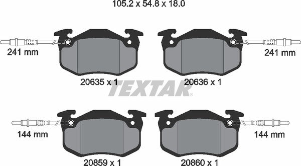 Textar Brake Pad Set - 2063503
