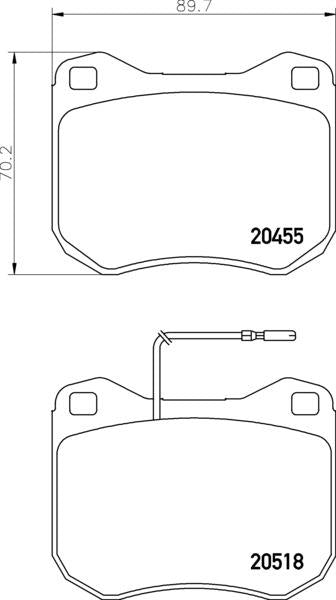 Mintex Brake Pad Set fits -Peugeot Talbot MDB1108 (also fits other vehicles)