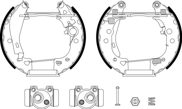 Mintex Brake Shoe Kits fits -Citroën Mega MSP006 (also fits other vehicles)
