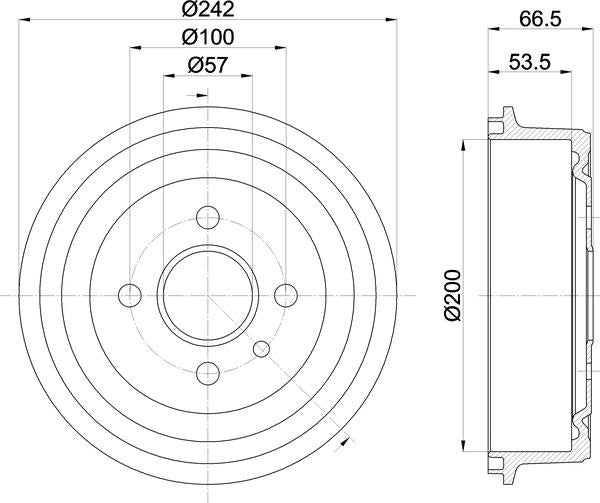 Mintex Brake Drum (Single) fits -Bedford Chevrolet Daewoo Opel Vauxhall MBD002 (also fits other vehicles)