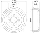Mintex Brake Drum (Single) fits -Bedford Chevrolet Daewoo Opel Vauxhall MBD002 (also fits other vehicles)