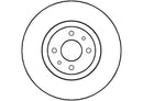 Disctech Brake Disc - Fits Abarth, Alfa romeo - ABD3507 - Front Axle