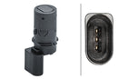 HELLA 6PX 358 141-461 Sensor, parking distance control - straight - 3-pin connector - Plugged