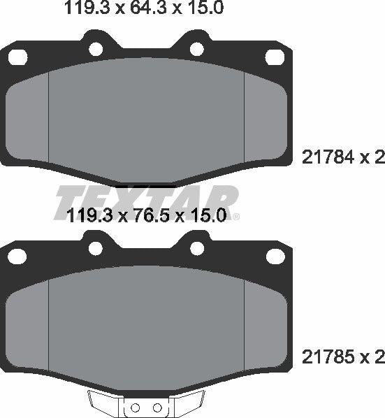 Textar Brake Pad Set - 2178401