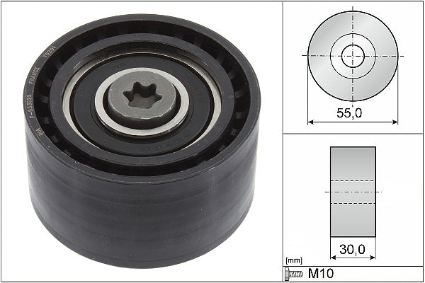 INA Deflection/Guide Pulley - Timing Belt - Part No - 532087410