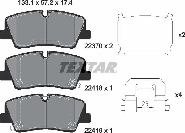 Textar Brake Pad Set - 2241801