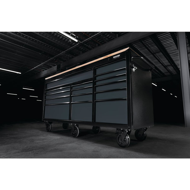 Draper 72" 15 Drawer Trolley Grey - 8241