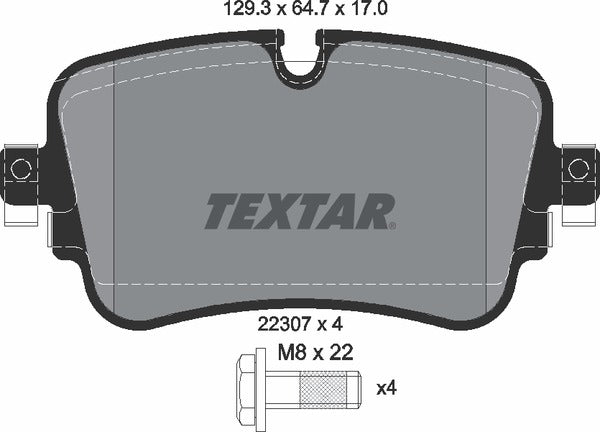 Textar Brake Pad Set - 2230701