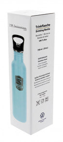 VW T1 Bus Stainless Steel Drinking Bottle 750ml - Vintage Logo/Turquoise