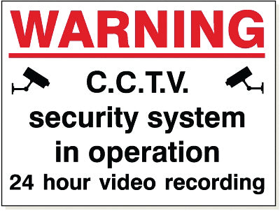 Warning CCTV Sign- CC019F