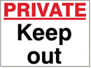 Private Keep Out Sign - CC020F