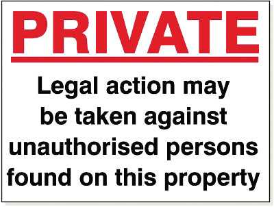 Private Sign - CC023F