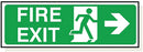 Foamex Fire Exit Right Arrow Sign - FA004F