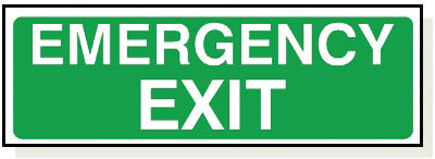 Adhesive Emergency Exit Sign - FA005A