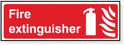 Adhesive Fire Extinguisher Sign - FA007A