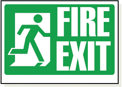 Adhesive Fire Exit Running Man Sign - FB002A