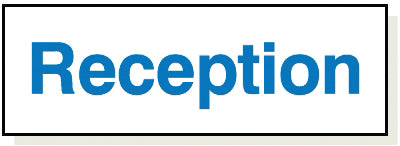 Adhesive Reception Sign - GA001A