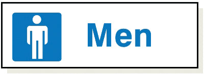 Adhesive Mens Toilet Sign - GA011A