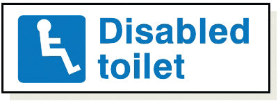 Adhesive Disabled Toilet Sign - GA013A