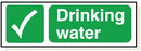 Adhesive Drinking Water Sign - GA026A